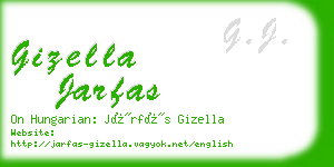 gizella jarfas business card
